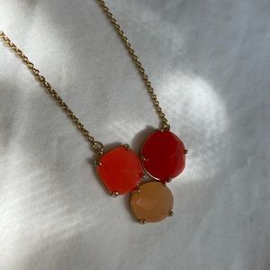 Kate Spade pink/orange pendant necklace